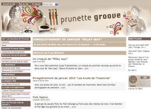 Le monde de Prunette et Jean, du bon groove en français... www.prunette-groove.com